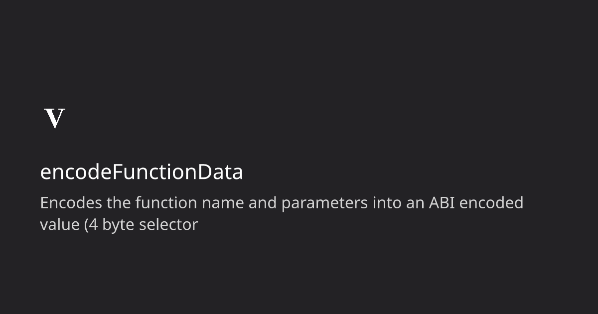encodeFunctionData · Viem