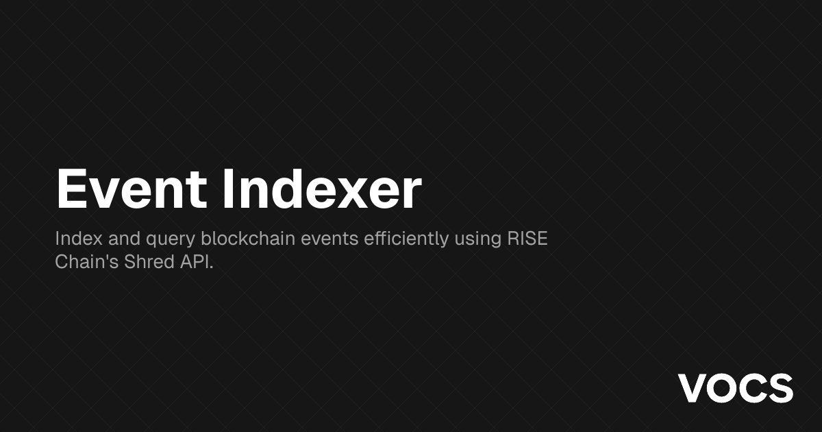 Event Indexer – RISE Chain
