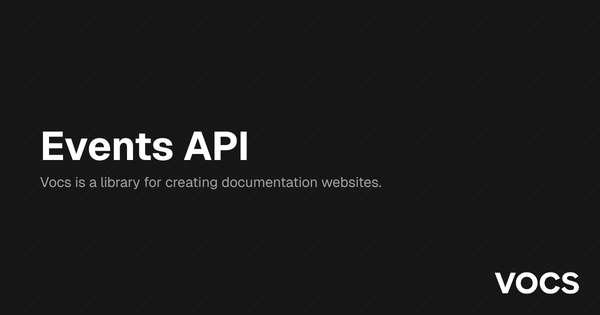 Events API | Probable Developer