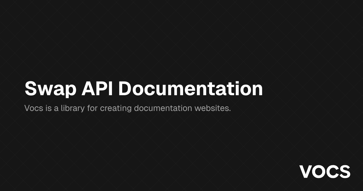 Swap API Documentation · Sushi